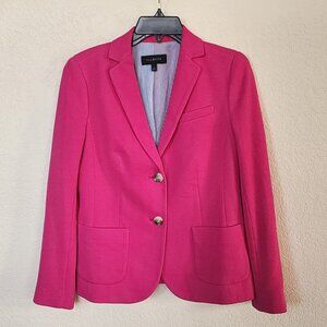 Talbots Pink Classic Blazer Pockets Buttons Cotton Jacket Lined Women's Size 2